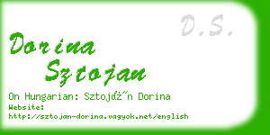 dorina sztojan business card